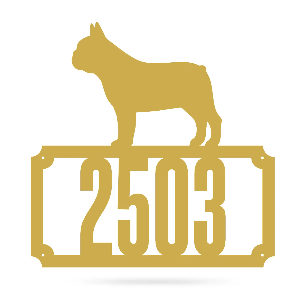 Bulldog Home Number Monogram - Image 5