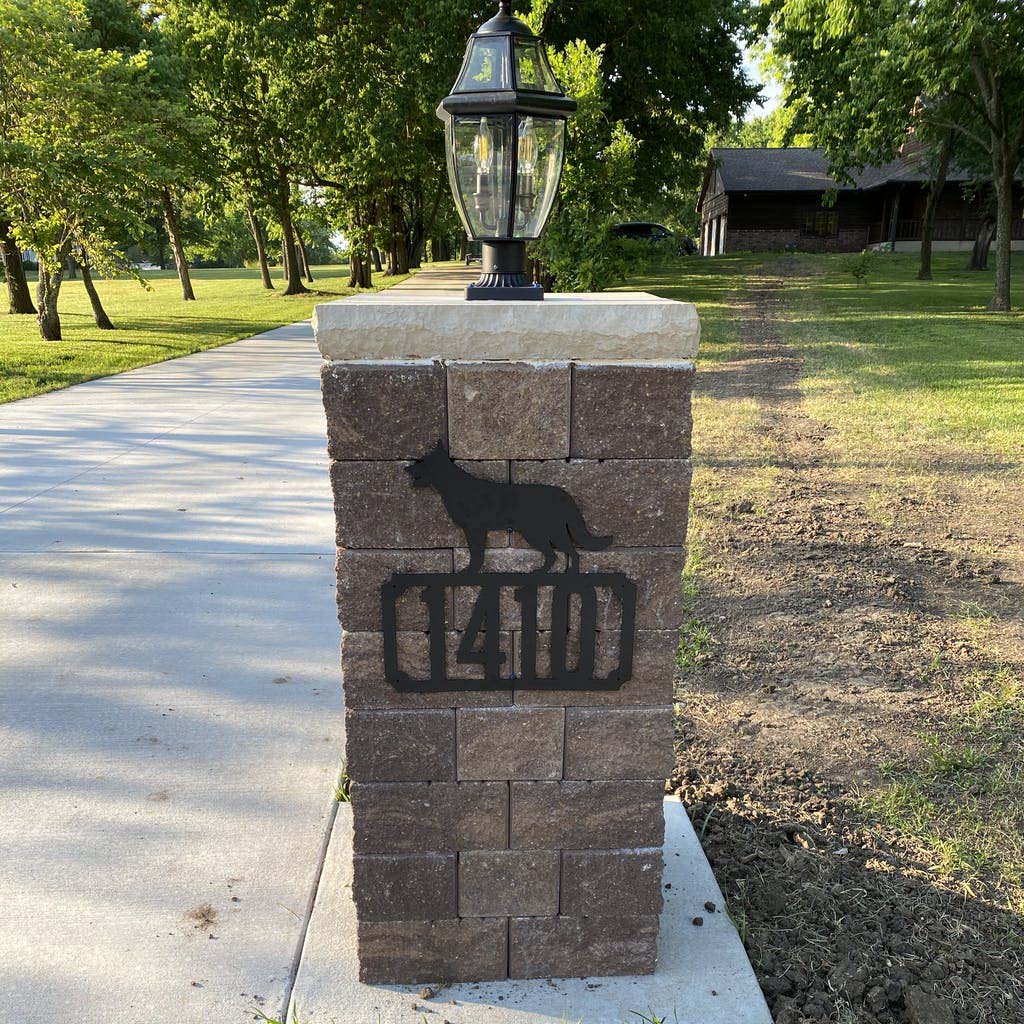 German Shepherd Home Number Monogram - Image 3