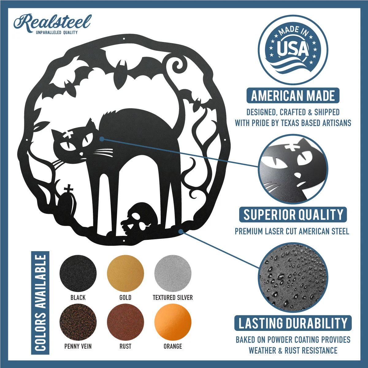 Halloween Cat Wreath - Image 3