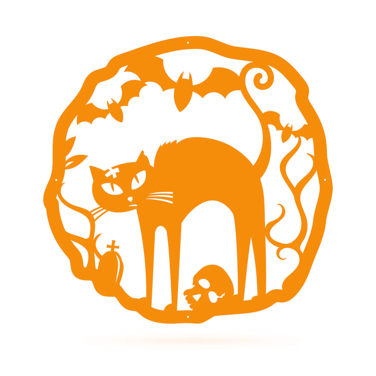 Halloween Cat Wreath - Image 4