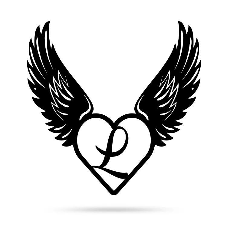Heart with Angel Wings Monogram - Image 16
