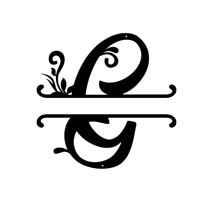 Initial Monogram Metal Sign Decor - Image 10