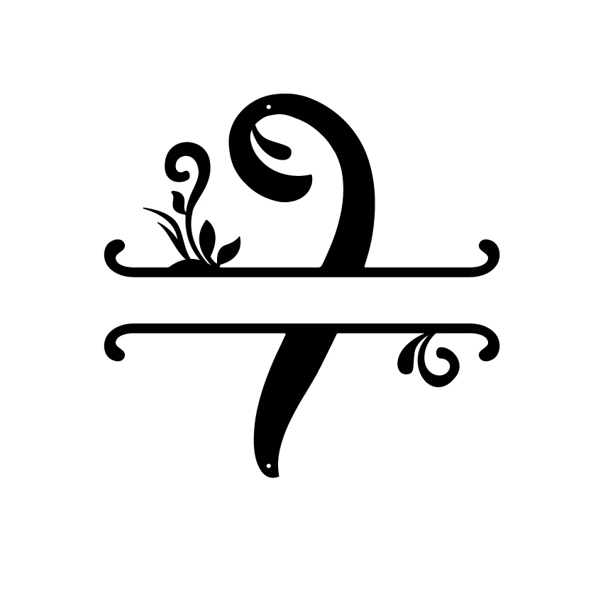 Initial Monogram Metal Sign Decor - Image 12