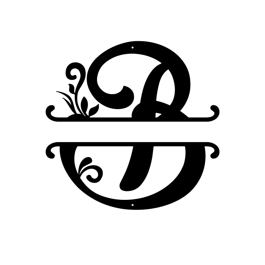 Initial Monogram Metal Sign Decor - Image 13