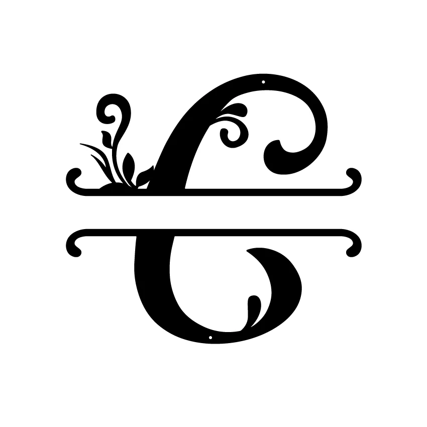 Initial Monogram Metal Sign Decor - Image 15