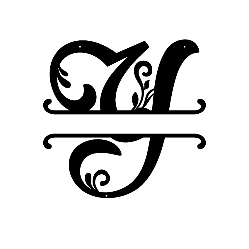Initial Monogram Metal Sign Decor - Image 26