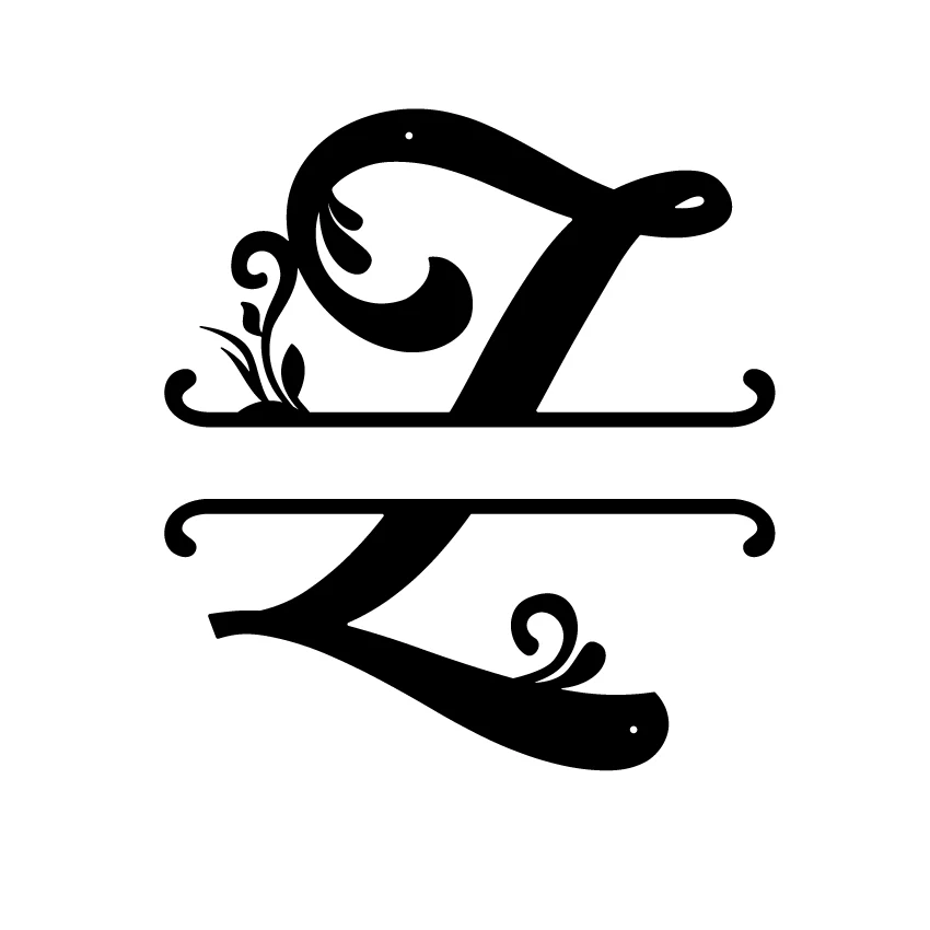 Initial Monogram Metal Sign Decor - Image 27
