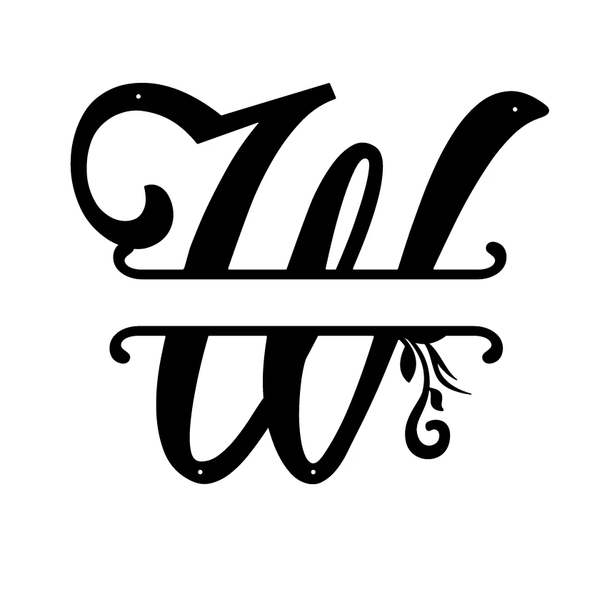 Initial Monogram Metal Sign Decor - Image 28