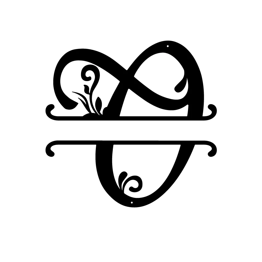 Initial Monogram Metal Sign Decor - Image 29