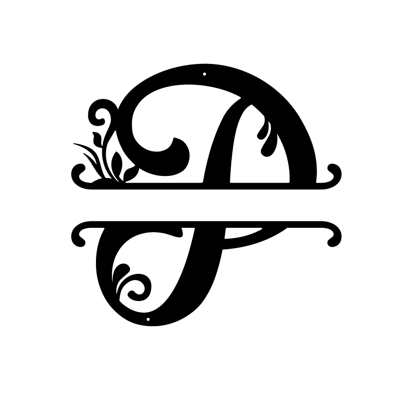 Initial Monogram Metal Sign Decor - Image 30