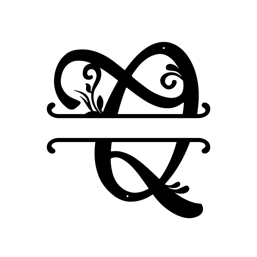 Initial Monogram Metal Sign Decor - Image 31