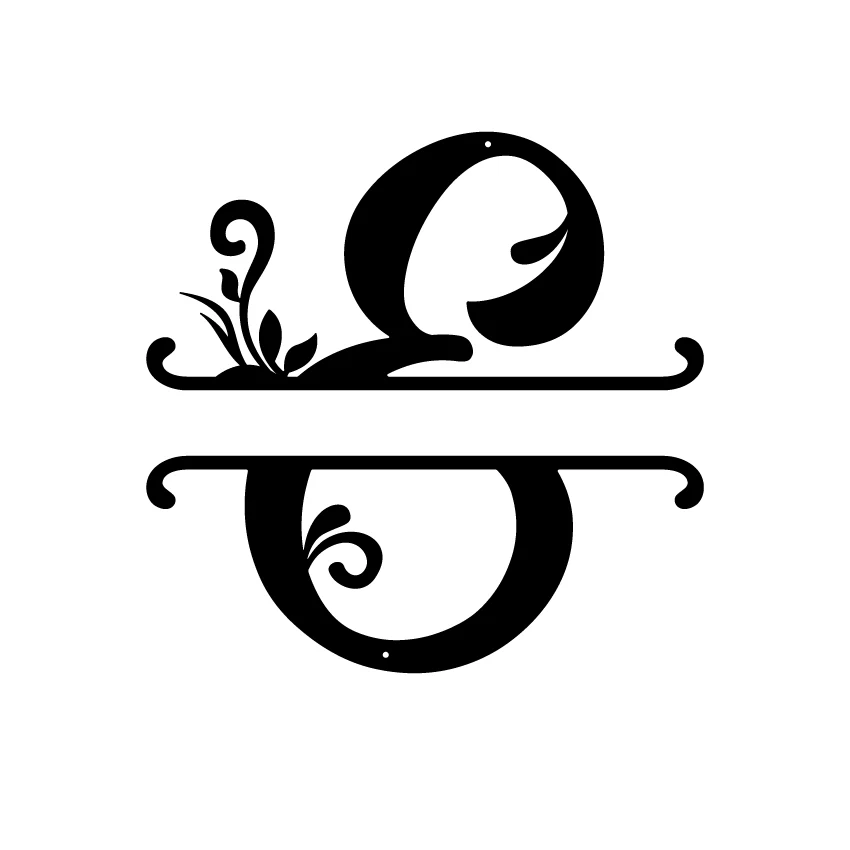 Initial Monogram Metal Sign Decor - Image 8