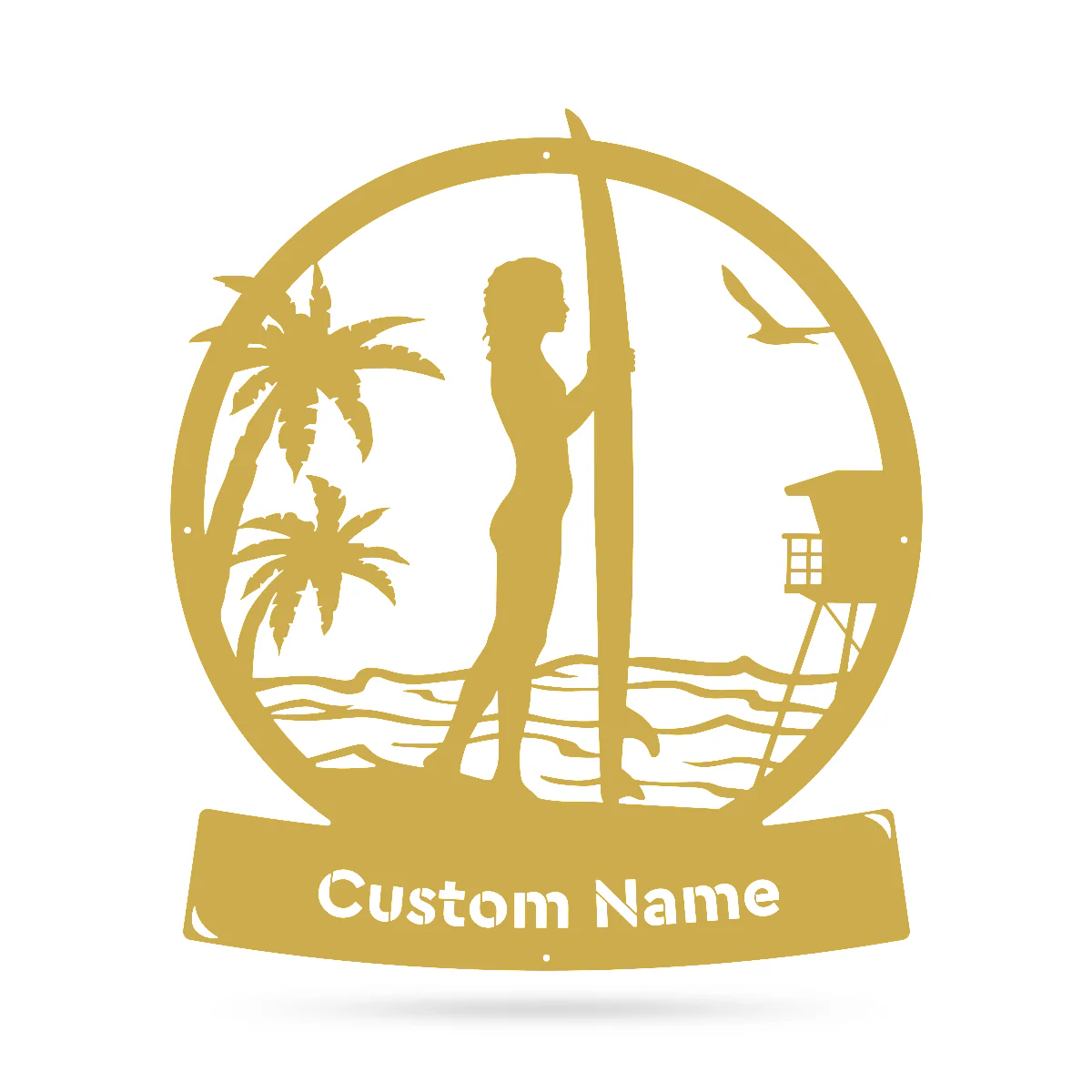 Longboard Female Surfer Monogram - Image 5