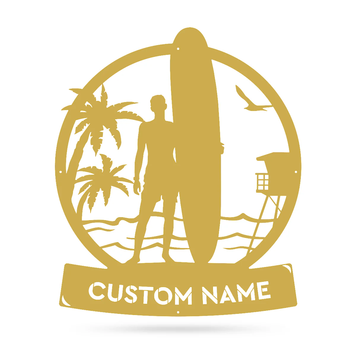 Longboard Male Surfer Monogram - Image 6