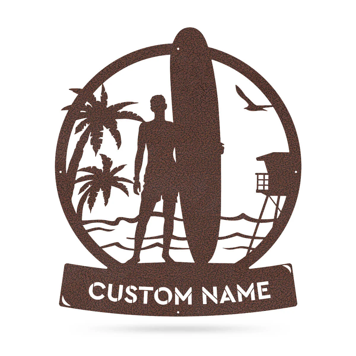 Longboard Male Surfer Monogram - Image 8