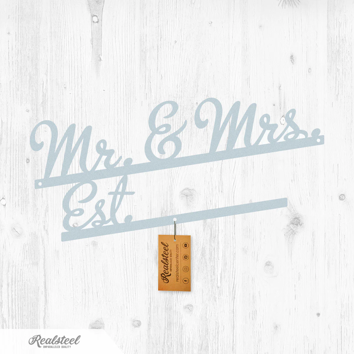 Mr & Mrs Wall Art Monogram - Image 4