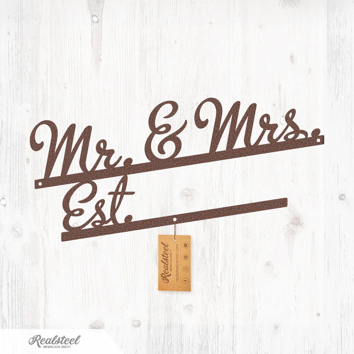 Mr & Mrs Wall Art Monogram - Image 5