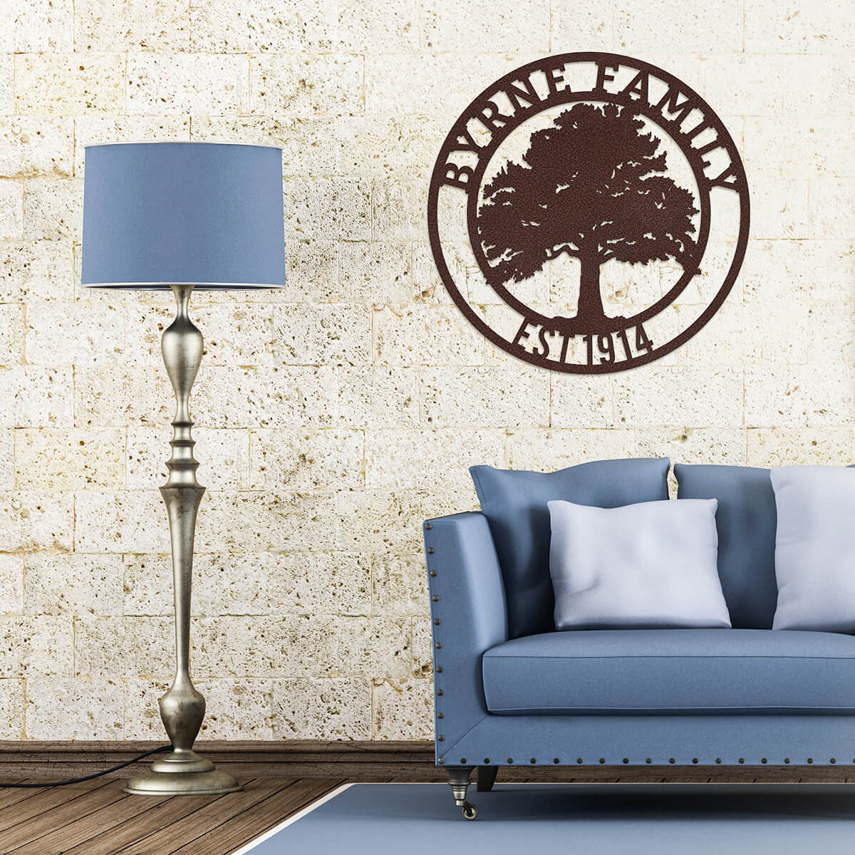 Oak Tree Personalized Metal Name Sign - Image 2
