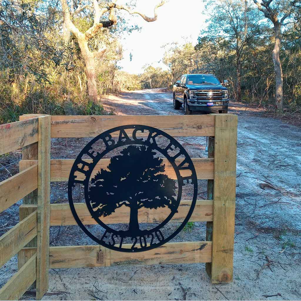 Oak Tree Personalized Metal Name Sign - Image 7
