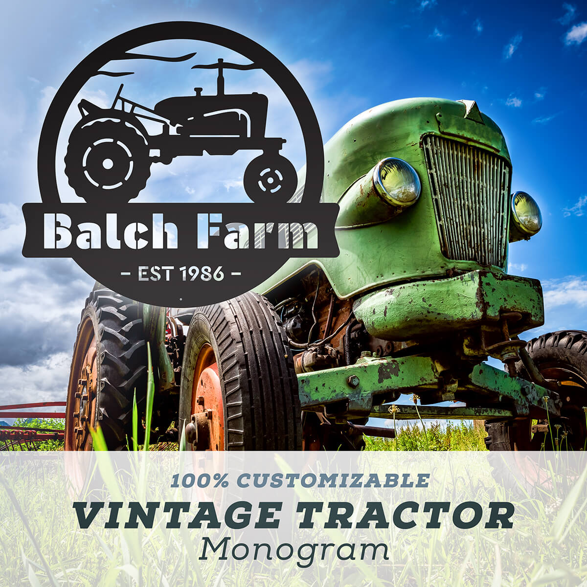 Vintage Tractor Monogram - Image 5